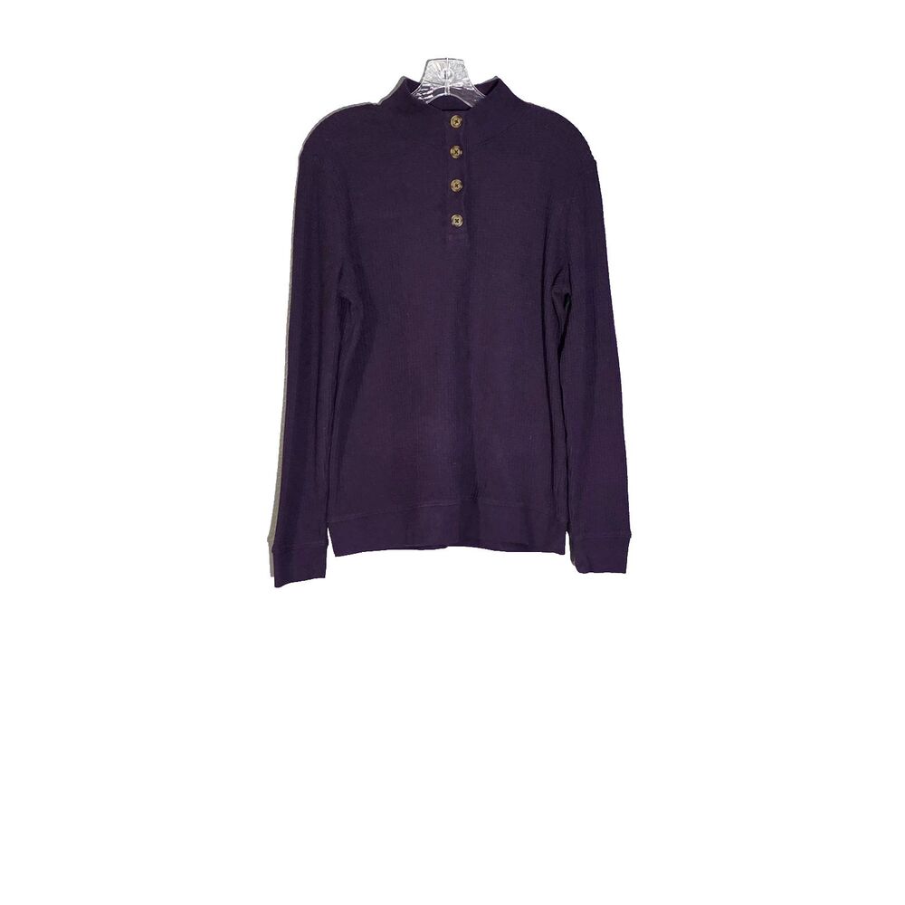 LANDS' END Womens Cowl Neck Hensley Pullover Sweater Purple Sz Sz S